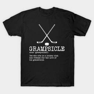 Hockey Grandpa  Grampsicle Definiion Funny T-Shirt